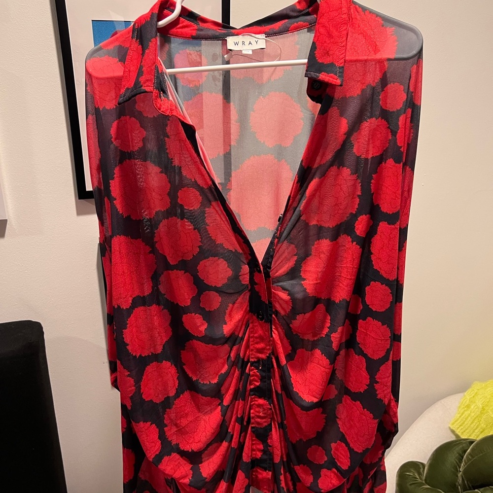 Wray mesh button down